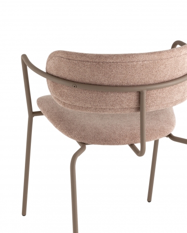 Стул Stool Group Дженни букле бежевый каркас бежево-серый