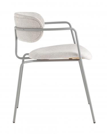 Стул Stool Group Дженни букле светло-серый каркас серый муар