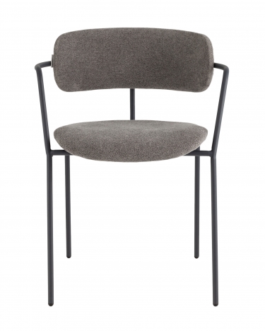 Стул Stool Group Дженни букле темно-серый каркас антрацитово-серый муар