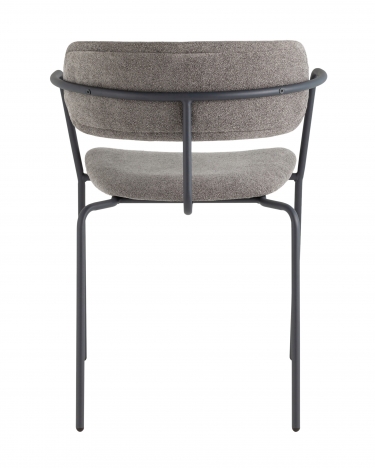 Стул Stool Group Дженни букле темно-серый каркас антрацитово-серый муар