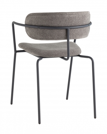Стул Stool Group Дженни букле темно-серый каркас антрацитово-серый муар