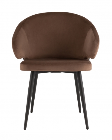 Стул с подлокотниками Stool Group Codo велюр Коричневый