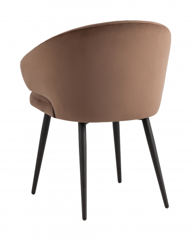 Стул с подлокотниками Stool Group Codo велюр Коричневый