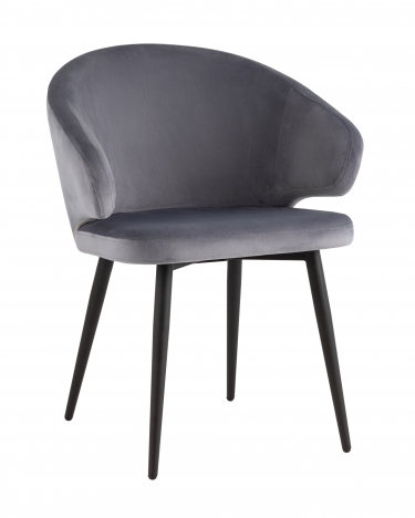 Стул с подлокотниками Stool Group Codo велюр Серый