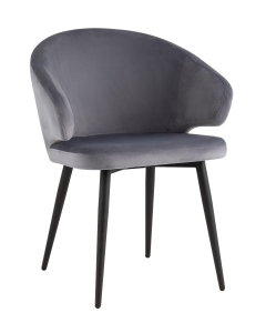 Стул с подлокотниками Stool Group Codo велюр Серый