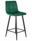 Стул полубарный DOBRIN DOBRIN OLIVIA черные матовые ножки, зелёный велюр 108-64