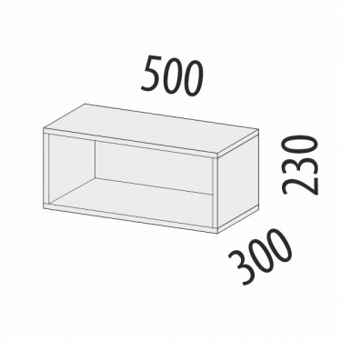 Открытая полка Витра Графит 74.35