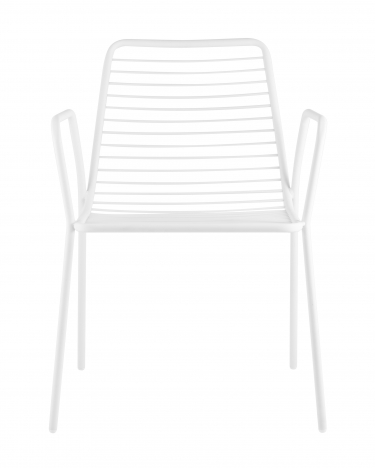 Стул Stool Group Дели с подлокотниками металл Белый