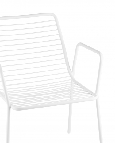 Стул Stool Group Дели с подлокотниками металл Белый