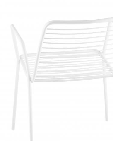 Стул Stool Group Дели с подлокотниками металл Белый