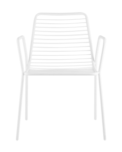 Стул Stool Group Дели с подлокотниками металл Белый