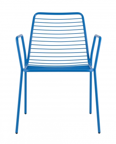 Стул Stool Group Дели с подлокотниками металл Голубой