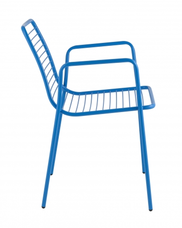 Стул Stool Group Дели с подлокотниками металл Голубой