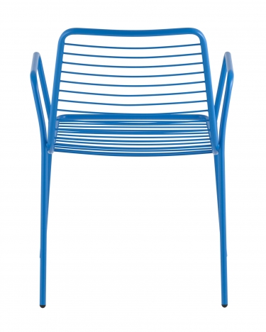 Стул Stool Group Дели с подлокотниками металл Голубой