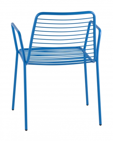 Стул Stool Group Дели с подлокотниками металл Голубой