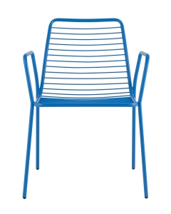 Стул Stool Group Дели с подлокотниками металл Голубой