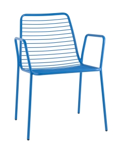 Стул Stool Group Дели с подлокотниками металл Голубой