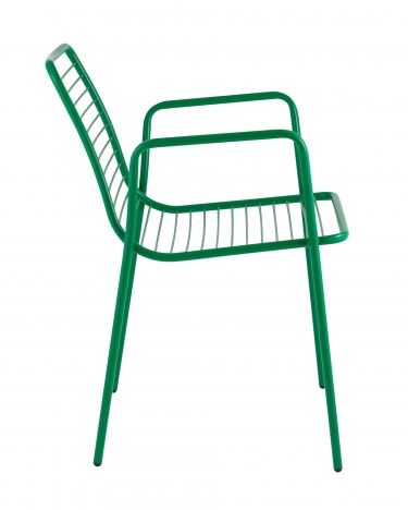 Стул Stool Group Дели с подлокотниками металл Зеленый