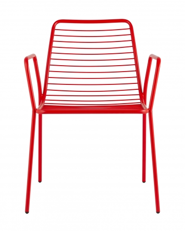 Стул Stool Group Дели с подлокотниками металл Красный