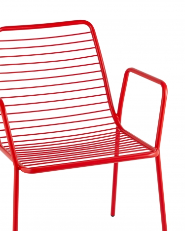 Стул Stool Group Дели с подлокотниками металл Красный