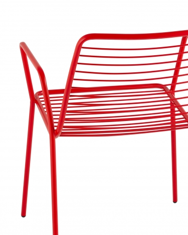 Стул Stool Group Дели с подлокотниками металл Красный