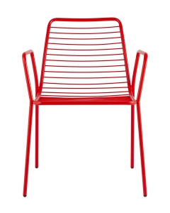 Стул Stool Group Дели с подлокотниками металл Красный