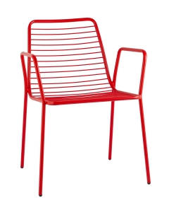 Стул Stool Group Дели с подлокотниками металл Красный