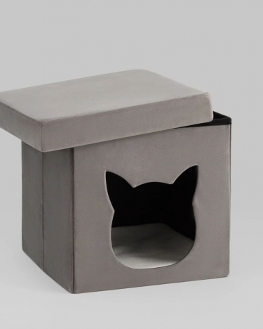 Пуф складной с ящиком Stool Group Store Pet антрацитовый