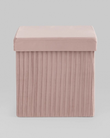 Пуф складной с ящиком Stool Group Store Square Пыльно-розовый