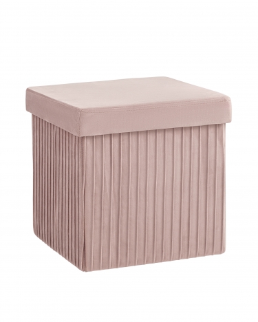 Пуф складной с ящиком Stool Group Store Square Пыльно-розовый