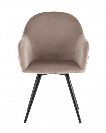 Стул Stool Group Новел вращающийся велюр серо-коричневый