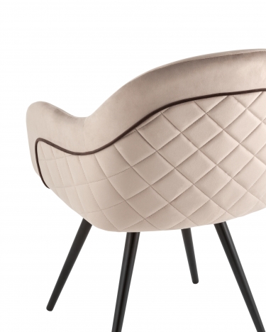 Стул Stool Group Новел вращающийся велюр серо-коричневый