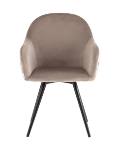 Стул Stool Group Новел вращающийся велюр серо-коричневый