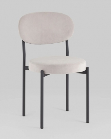 Стул Stool Group Бриф SN велюр Светло-серый каркас антрацитовый муар