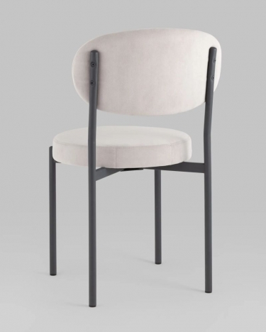 Стул Stool Group Бриф SN велюр Светло-серый каркас антрацитовый муар