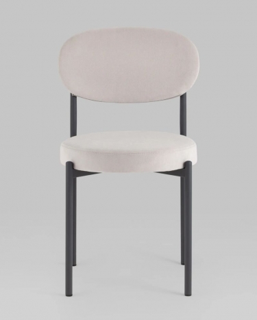 Стул Stool Group Бриф SN велюр Светло-серый каркас антрацитовый муар