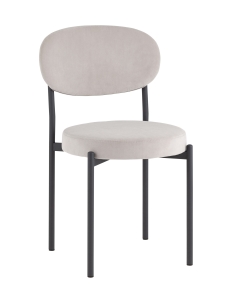 Стул Stool Group Бриф SN велюр Светло-серый каркас антрацитовый муар