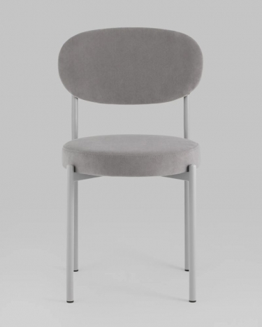 Стул Stool Group Бриф SN велюр серый каркас Светло-серый муар