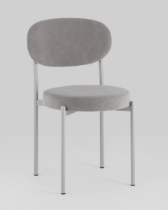 Стул Stool Group Бриф SN велюр серый каркас Светло-серый муар
