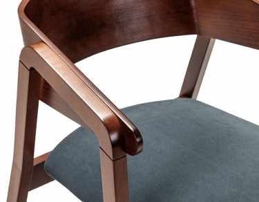 Кресло R-home Dalia Grey/Темный орех