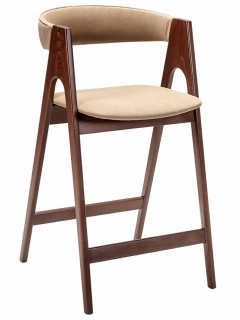 Кресло полубарное R-home Kaede Beige/Темный орех