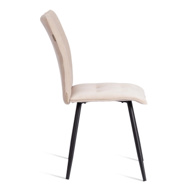 Стул обеденный Tetchair Bari разборный, ткань велюр, 44х60х91, молочный/черный, Porsche 2