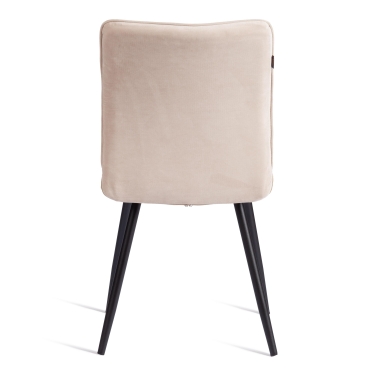 Стул обеденный Tetchair Bari разборный, ткань велюр, 44х60х91, молочный/черный, Porsche 2