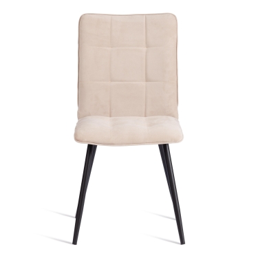 Стул обеденный Tetchair Bari разборный, ткань велюр, 44х60х91, молочный/черный, Porsche 2