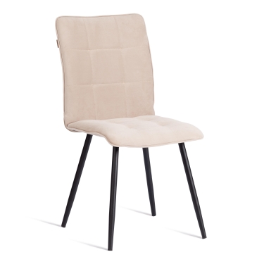 Стул обеденный Tetchair Bari разборный, ткань велюр, 44х60х91, молочный/черный, Porsche 2