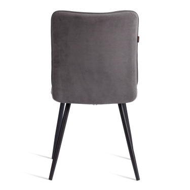 Стул обеденный Tetchair Bari разборный, ткань велюр, 44х60х91, серый/черный, Porsche 9