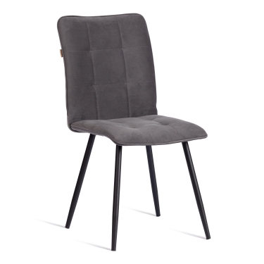Стул обеденный Tetchair Bari разборный, ткань велюр, 44х60х91, серый/черный, Porsche 9