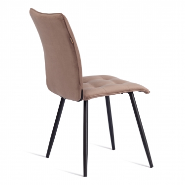 Стул обеденный Tetchair Bari разборный, ткань велюр, 44х60х91, бежевый/черный, Porsche 5