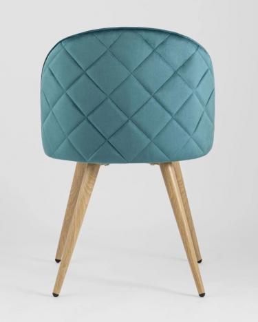 Стул Stool Group Лион велюр с ромбами аквамарин 4 шт