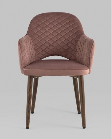 Комплект из четырех стульев Stool Group Венера диамант велюр пыльно-розовый 4 шт
